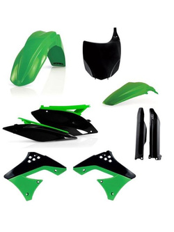 Pełny zestaw plastików Acerbis Kawasaki KX 250 F [09-12] czarno-zielony