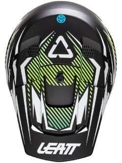 Kask enduro Leatt Moto 3.5 z goglami czarno-białymi-fluo