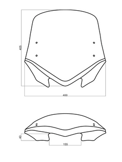 Szyba motocyklowa uniwersalna MRA V-Flow Vario-Touring "Z" + zestaw montażowy HK przezroczysta