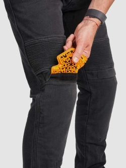 Jeansy motocyklowe Pando Moto Karl Devil AAA czarne