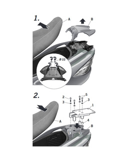 Stelaż pod kufer centralny Shad Suzuki Burgman 400 K7 (06), Z (07), 400 (06-16), 400 ABS (10-16)