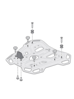 Zestaw: kufer centralny DUSC XL + stelaż Adventure-rack SW-Motech BMW R 1200 GS LC Adventure (13-18). R 1250 GS Adventure (18-24) [poj.: 55l]