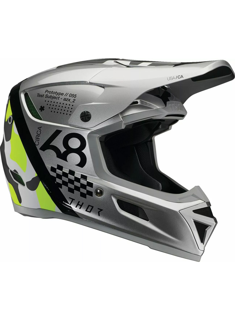 Kask enduro Thor Reflex Sport Riot szaro-żółty