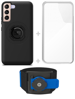 Zestaw do biegania: etui MAG na telefon Samsung Galaxy S22+ (magnetyczne) + wodoodporny pokrowiec MAG + opaska sportowa Quad Lock