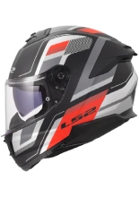 Kask integralny LS2 FF808 Stream II Vintage szaro-czerwony