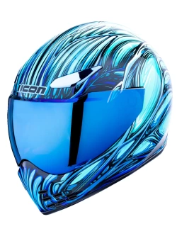 Kask integralny Icon Domain Nouveau niebieski