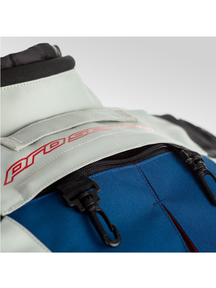 Kurtka motocyklowa z poduszką powietrzną RST Pro Series Adventure-X Airbag niebiesko-czerwona