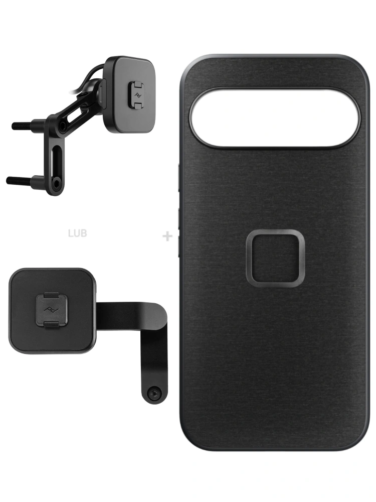 Zestaw na motocykl: etui Peak Design Mobile Everyday Fabric do smartfona Google Pixel 10 Pro XL z mocowaniem motocykla
