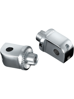 Podesty Kinetic Mini chrom + adaptery 8818 Kuryakyn do Honda (wybrane modele), Suzuki (wybrane modele), Yamaha (wybrane modele)