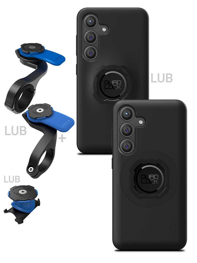 Zestaw rowerowy: etui na telefon Samsung Galaxy S24 oraz mocowanie Quad Lock