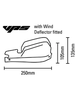 Osłony dłoni Barkbusters VPS z regulowanymi deflektorami + zestaw montażowy Barkbusters Royal Enfield Himalayan 450/Guerrilla (24-), fluo-czarne