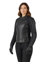 Kurtka motocyklowa damska skórzana REV'IT! Coral czarna
