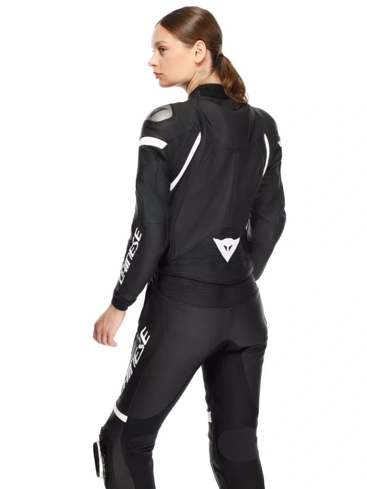 Kombinezon motocyklowy dwuczęściowy damski Dainese Fulminea biało-czarny
