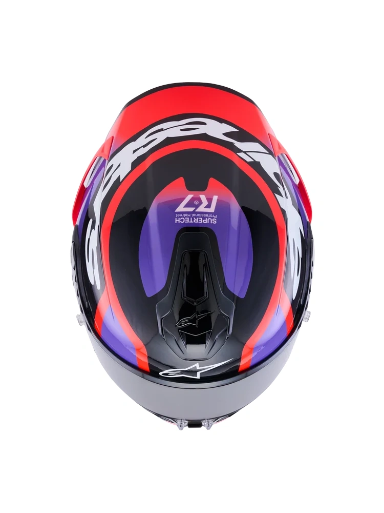 Kask integralny Alpinestars S-R7 Lumen czarno-fioletowo-czerwony