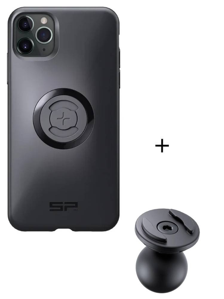 Zestaw: etui na telefon iPhone 11 PRO MAX/XS MAX + uchwyt kulowy Pro SPC+ SP Connect