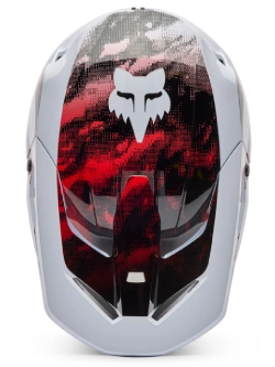 Kask enduro Fox V1 Kairos biało-czarno-czerwony