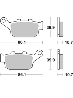 Klocki hamulcowe Brembo SP Honda/ Suzuki/ Triumph/ Yamaha (wybrane modele) [na tył, kpl. na 1 tarczę]
