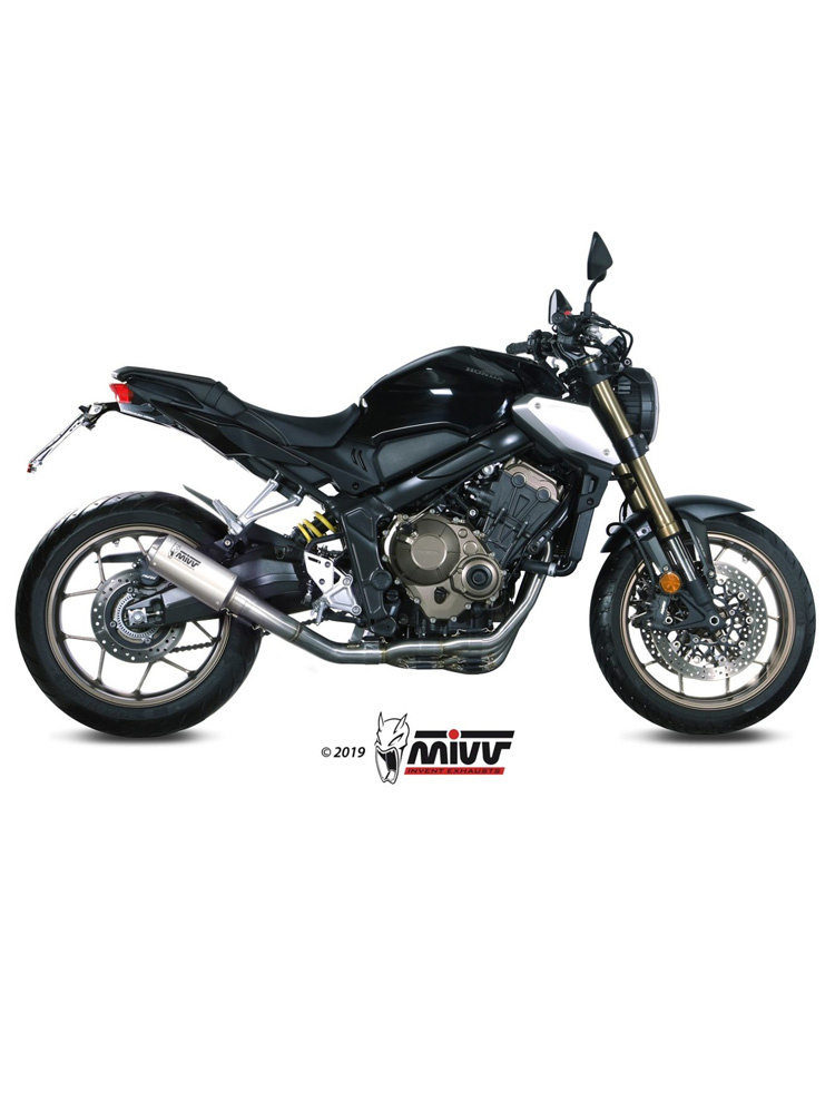 Pełny układ wydechowy (MK3) MIVV do Honda CB 650 R / CBR 650 R (19-)srebrny