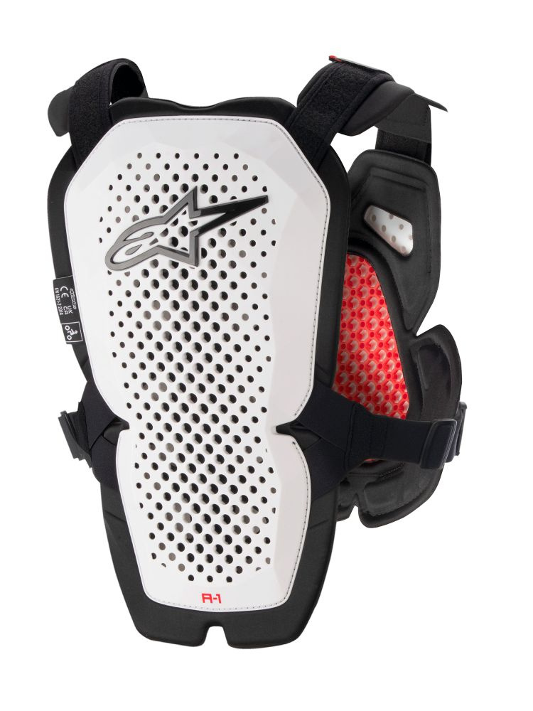 Ochraniacz klatki piersiowej Alpinestars MX A-1 Pro biało-czarno-czerwony