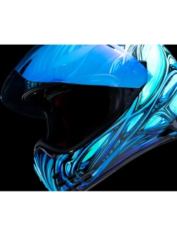Kask integralny Icon Domain Nouveau niebieski