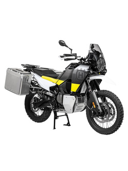 Zestaw: kufry boczne srebrne Zega Mundo + stelaże srebrne Touratech Husqvarna Norden 901/ Expedition, KTM Adventure 890/ R/ 790/ R (38+45L)