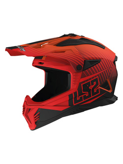 Kask enduro LS2 MX708 Fast II Duck czerwono-pomarańczowy matowy