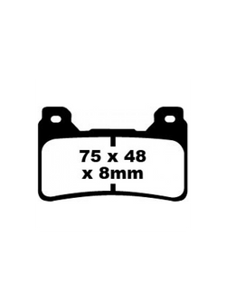 Klocki hamulcowe EBC EPFA390HH 75 x 48 x 8mm NA PRZÓD