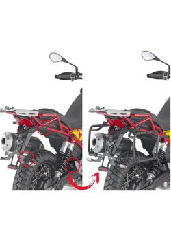 Stelaż kufrów bocznych Monokey GIVI PL One-Fit Moto Guzzi V85 TT (19-23)
