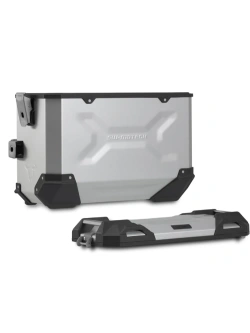 Zestaw: kufry boczne + stelaże PRO TRAX ADV SW-Motech Ducati Multistrada V2/ S (24-) srebrne [poj.: 2 x 37 L]