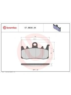 Klocki hamulcowe Brembo Genuine Benelli 752 S (19-)/ Ducati Hypermotard 939/ SP (16-23) [kpl. na 1 tarczę]