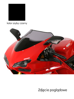 Szyba motocyklowa MRA oryginalny kształt "O" Ducati 848/1098/1198/R/S czarna