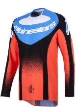 Bluza cross Alpinestars MX Techstar Knif czarno-pomarańczowo-niebieska