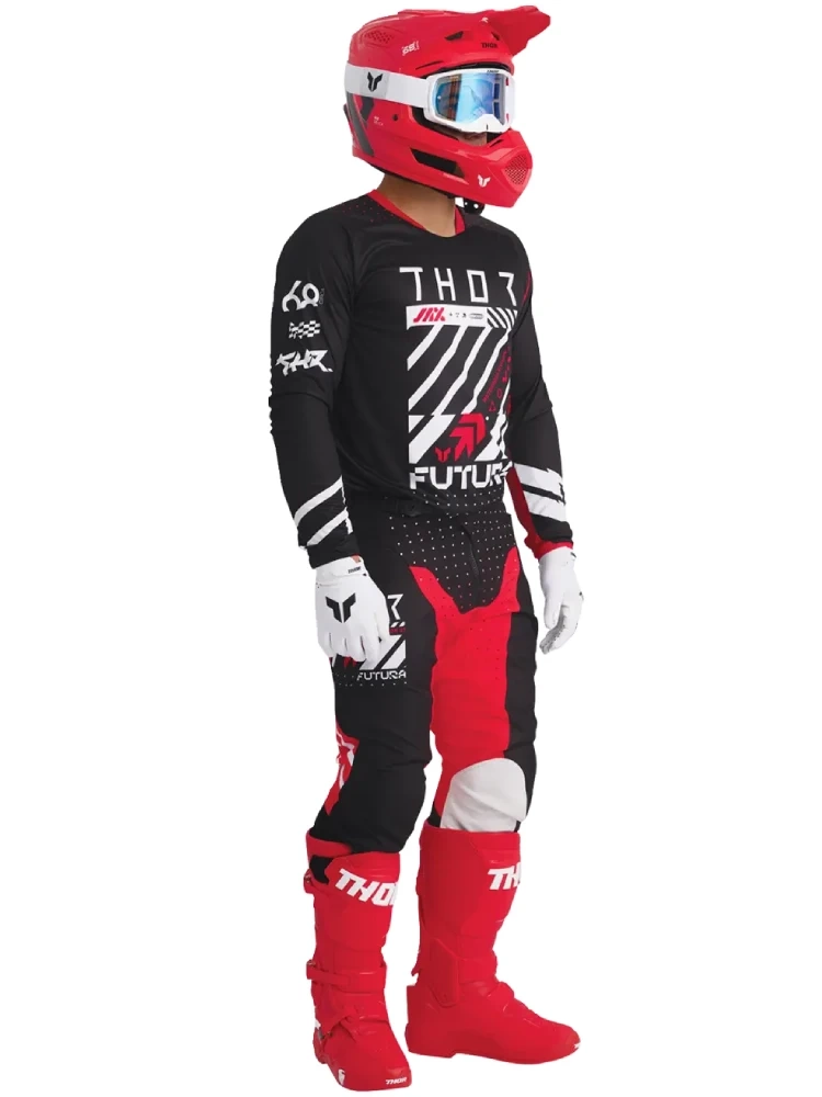 Bluza enduro Thor Launchmode Futura czarno-czerwona