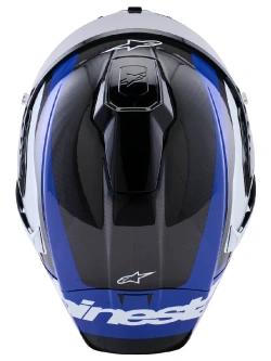 Kask integralny Alpinestars Supertech R10 Arius biało-czarno-niebieski, połysk