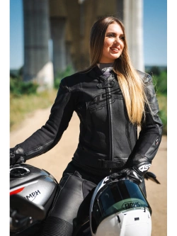 Kombinezon motocyklowy damski dwuczęściowy 4SR RR Black Series AR czarny