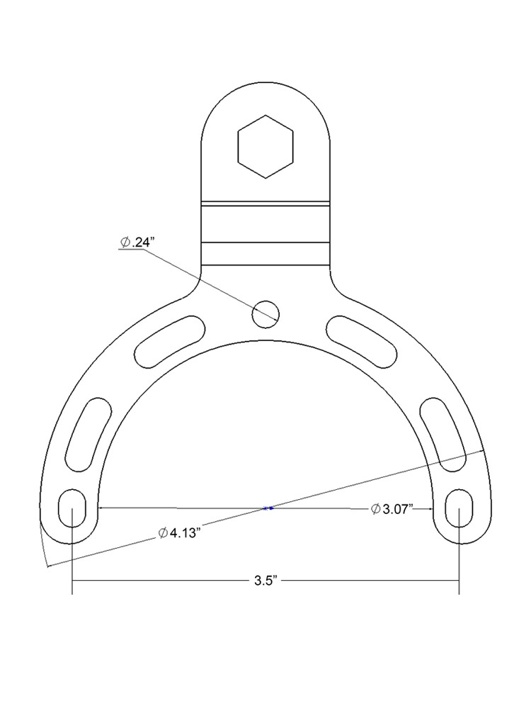 Motocyklowa podstawa RAM montowana do zbiornika paliwa, rozmiar mały