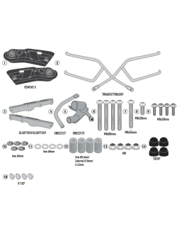 Stelaż pod sakwy motocyklowe Kappa Remove-X Honda CB 500 X (19-23)