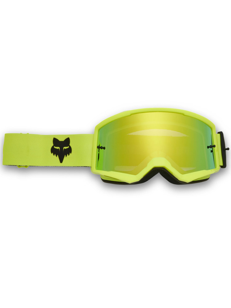 Gogle motocyklowe Fox Main Core Spark z przyciemnianą żółtą szybą, fluo-czarne