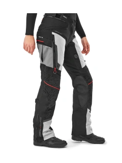 Spodnie motocyklowe damskie tekstylne Shima Tracker czarno-jasnoszare