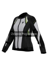 Kurtka motocyklowa damska tekstylna Rebelhorn Swift czarno-szara-fluo