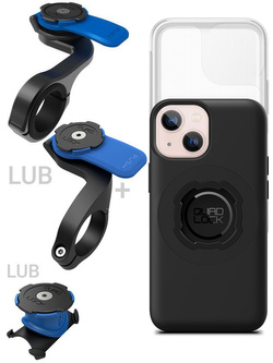 Zestaw rowerowy: etui MAG na telefon iPhone 13 mini (magnetyczne) + wodoodporny pokrowiec MAG + mocowanie Quad Lock