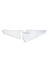 Osłony boczne tylne UFO do Husqvarna TC 125/250, FC 250/350/450 (19-), TE 150/250/300, TX 250/300, FE 250/350/450/501 (20-) białe