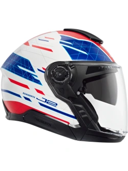 Kask otwarty Schuberth J2 Nova niebiesko-biało-czerwony