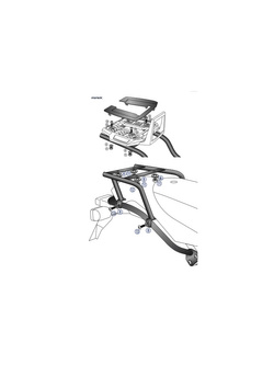 Stelaż centralny AluRack Hepco&Becker BMW HP2 / Megamoto / Enduro [05-08]