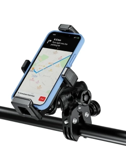 Uchwyt motocyklowy na telefon Biketec antywibracyjny, montowany na kierownicę czarny [Typ: R18] 