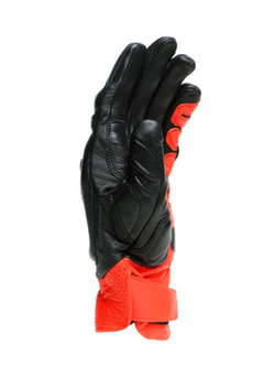 Skórzane rękawice motocyklowe Dainese 4 Stroke 2 czarno-fluo czerwone
