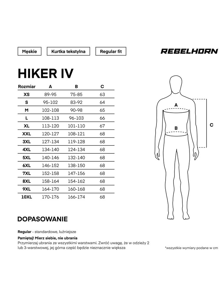 Kurtka motocyklowa tekstylna Rebelhorn Hiker IV czarna