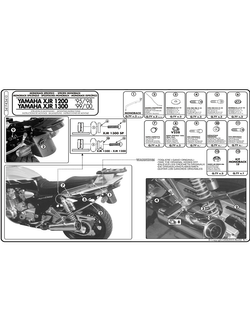 Stelaż pod kufer centralny Monokey, Monolock Kappa XJR 1300 (98-02)/ 1200 (95-98)