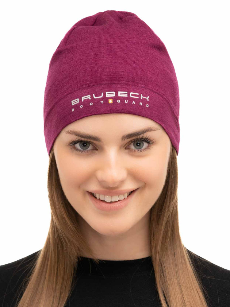 Czapka wełniana Brubeck unisex fioletowa