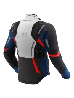 Kurtka motocyklowa tekstylna Rebelhorn Hiker IV szaro-niebiesko-czerwona